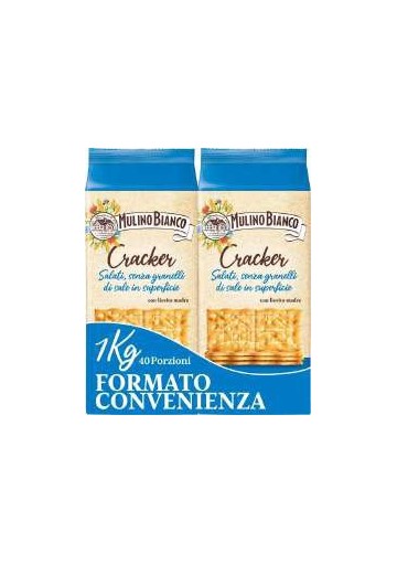 MULINO B.CRACKERS NON SALATI G500X2 PZ.9 - Carton de 9 pièces