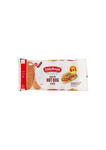 DAILY BREAD HOT DOG X 4+1 GR.312 PZ.6 - Carton de 6 pièces