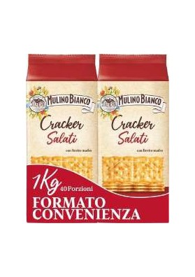 MULINO B.CRACKERS SALATI GR.500X2 PZ.9 - Carton de 9 pièces