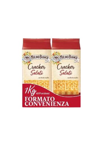 MULINO B.CRACKERS SALATI GR.500X2 PZ.9 - Carton de 9 pièces