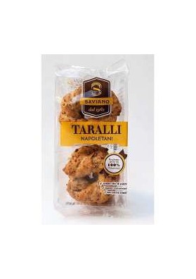 SAVIANO TARALLI SUGNA E PEPE GR160X20 - Carton de 20 pièces