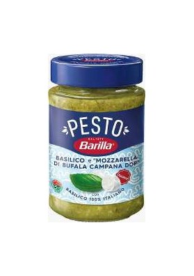 BARILLA PESTO BASILICO MOZZAREL.GR190X12 - Carton de 12 pièces