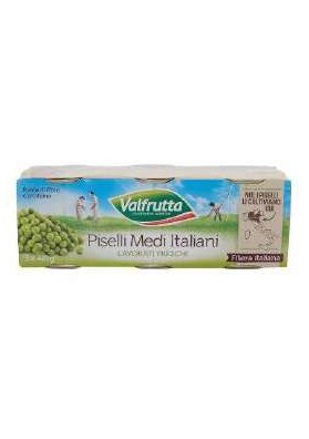 VALFRUTTA PISELLI MEDI LATT.GR400X3 PZ.8 - Carton de 8 pièces