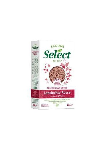 SELECT LENTICCHIE ROSSE GR.400 PZ.18 - Carton de 18 pièces