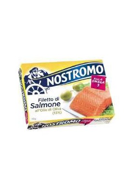 NOSTROMO FILETTI SALMONE OLIO GR.110X10 - Carton de 10 pièces