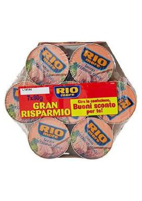 RIOMARE TONNO MARGH.OLIO GR.80 T.7 PZ.14 - Carton de 14 pièces