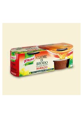 KNORR CUORE DI BRODO MANZO G.28X4 PZ.12 - Carton de 12 pièces
