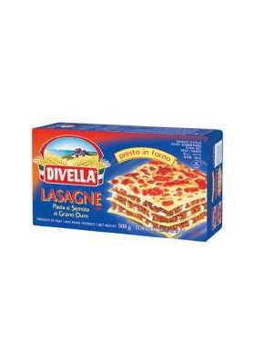 DIVELLA 109 LASAGNA SEMOLA G500X12 N.109 - Carton de 12 pièces