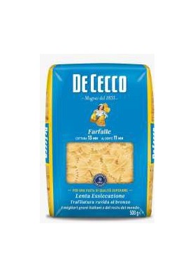 DE CECCO 093 FARFALLE GR 500 PZ 24 - Carton de 24 pièces