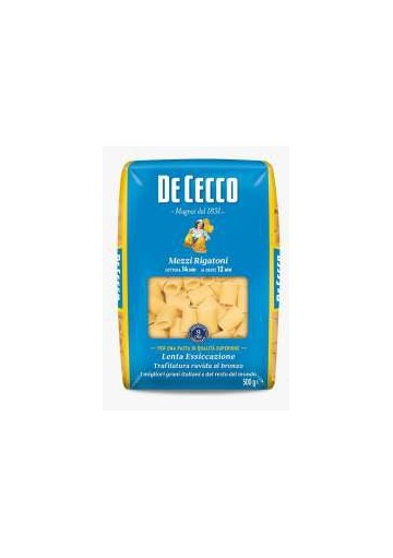 DE CECCO 026 MEZZI RIGATONI GR.500 PZ.24 - Carton de 24 pièces