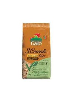 GALLO RISO 3 CEREALI DFQ GR.400 PZ.14 - Carton de 14 pièces