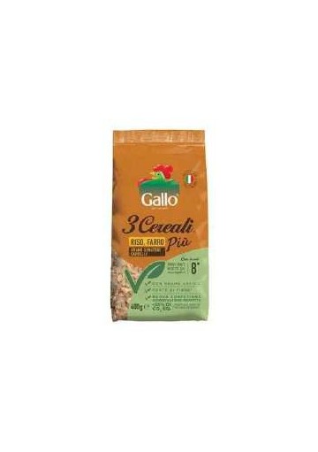GALLO RISO 3 CEREALI DFQ GR.400 PZ.14 - Carton de 14 pièces