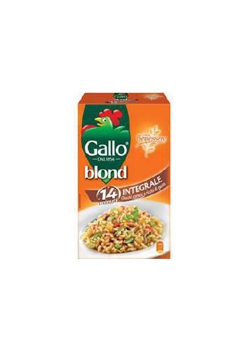 GALLO RISO BLOND INTEGRALE GR.500 PZ.12 - Carton de 12 pièces