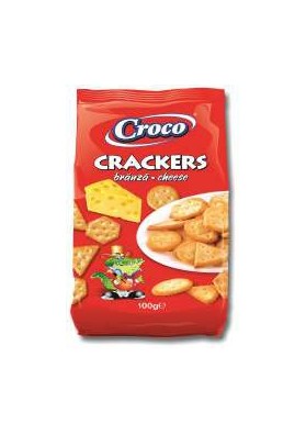 CROCO.CRACKERS FORMAGGIO GR.100 PZ.12 - Carton de 12 pièces