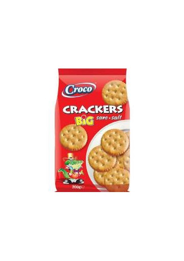 CROCO.CRACKERS BIG BUSTA SALATO GR200X12 - Carton de 12 pièces