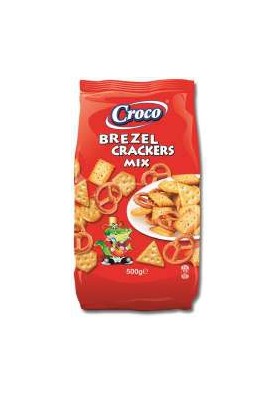 CROCO MIX CRACKERS&BREZEL GR.500 PZ.10 - Carton de 10 pièces