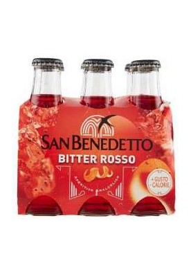 S.BENEDETTO BITTER ROSSO ML.100X6 PZ.4 - Carton de 4 pièces