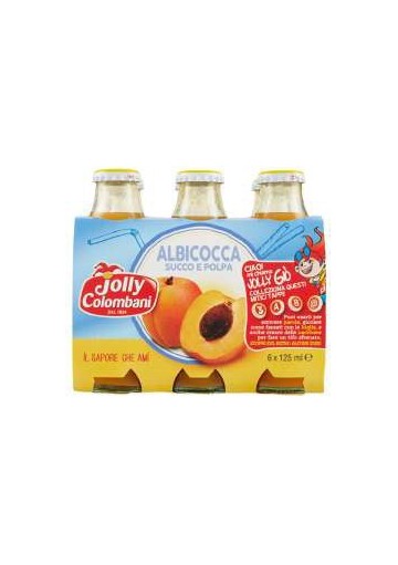 JOLLY SUCCO ML.125X6 ALBICOCCA PZ.8 - Carton de 8 pièces