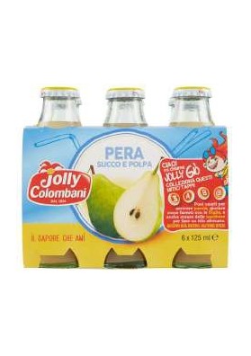 JOLLY SUCCO ML.125X6 PERA PZ.8 - Carton de 8 pièces