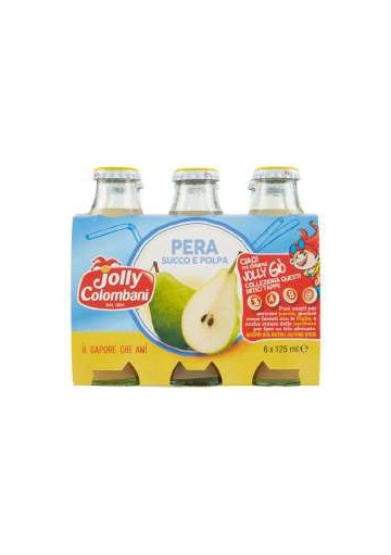 JOLLY SUCCO ML.125X6 PERA PZ.8 - Carton de 8 pièces