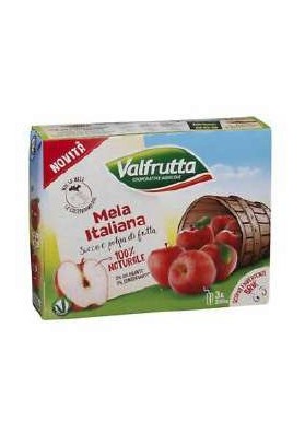 VALFRUTTA BRIK SLIM MELA ML.200X3 PZ.8 - Carton de 8 pièces