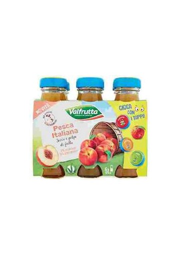 VALFRUTTA SUCCO ML.125X6 PESCA PZ.8 - Carton de 8 pièces