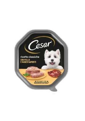 CESAR RICETTE PATE'MANZO POLLO GR.150X14 - Carton de 14 pièces