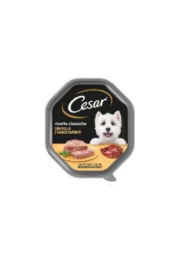 CESAR RICETTE PATE'MANZO POLLO GR.150X14 - Carton de 14 pièces