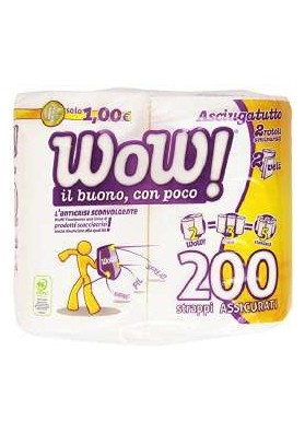 NF WOW ASCIUGATUTTO MAXI 2 ROTOLI PZ.12 - Carton de 12 pièces