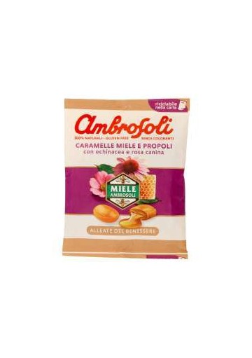 AMBROSOLI CARAM.MIELE E PROPOLI GR.90X20 - Carton de 20 pièces