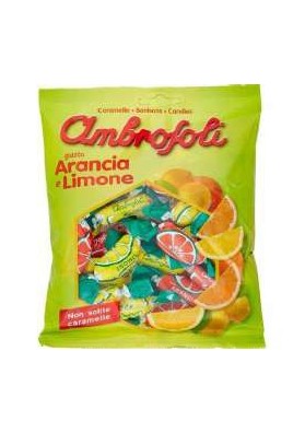 AMBROSOLI CARAM.SPICCHI AGRUMI GR.150X20 - Carton de 20 pièces
