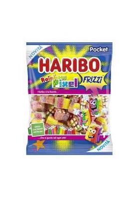 HARIBO RAINBOW PIXEL FRIZZY GR.80 PZ.30 - Carton de 30 pièces