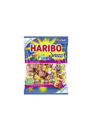 HARIBO RAINBOW PIXEL FRIZZY GR.80 PZ.30 - Carton de 30 pièces
