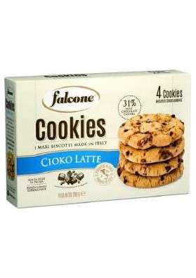 FALCONE COOKIES CIOKO LATTE G.50X4 PZ.12 - Carton de 12 pièces