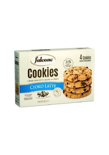 FALCONE COOKIES CIOKO LATTE G.50X4 PZ.12 - Carton de 12 pièces