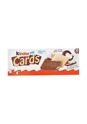 FERRERO KINDER CARDS LAT/CACAO GR128 X20 - Carton de 20 pièces