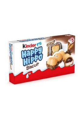 FERRERO KINDER HAPPY HIPPO CACAO T.5X10 - Carton de 10 pièces