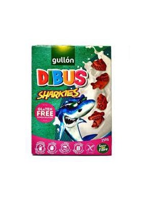 GULLON DIBUS SHARKIES S\GLUTINE GR250X12 - Carton de 12 pièces