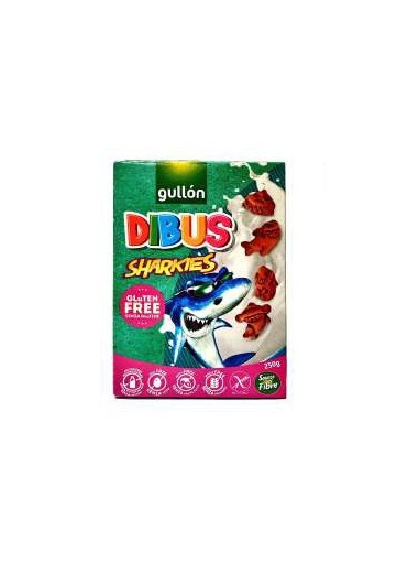 GULLON DIBUS SHARKIES S\GLUTINE GR250X12 - Carton de 12 pièces