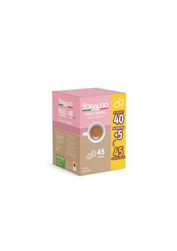 TORALDO CAFFÈ DOLCE&CREMOSO 40+5 PZ.8 - Carton de 8 pièces